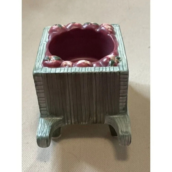 Yankee Candle Tealight Votive Holder Fresh Red Apples Cart 5 cents Retired - Picture 5 of 8